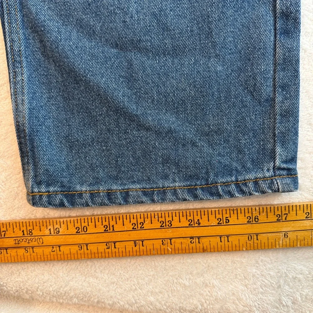 Blue Mountain Mens Straight Leg Denim Jeans Blue 100% Cotton 36x32